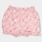 Girls' Soft Pink Regular Fit Ruffled Bloomers, Pink, small image number null