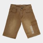 Boys' Khaki Regular Fit Casual Jamaican Shorts, खाकी, small