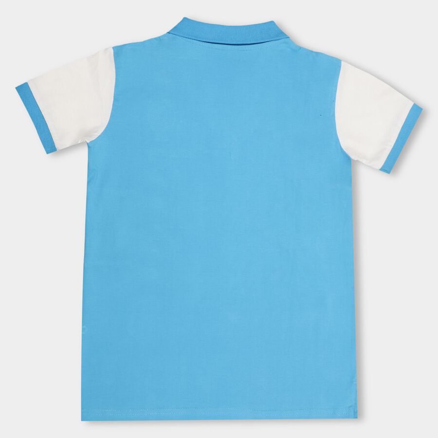 Boys' 100% Cotton Half Sleeves T-Shirt, White, large image number null