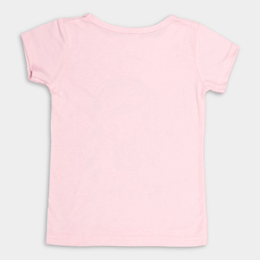 Girls' T-Shirt, हल्का गुलाबी, large image number null