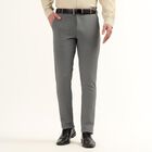 Men's Muted Light Grey Slim Fit Casual Trousers, हल्का ग्रे, small
