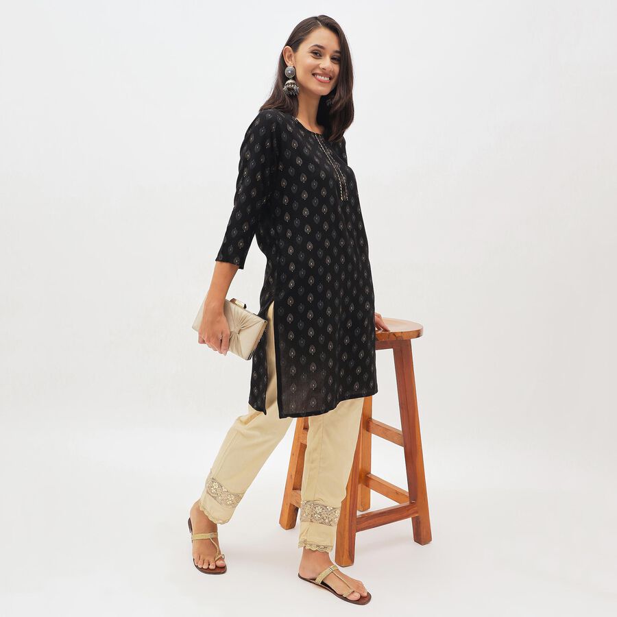 Ladies' Kurta, काला, large image number null