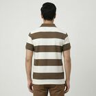 Men's Brown Polo Neck Classic T-Shirt, Brown, small