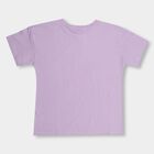 Girls' Lavender Cotton Crew Neck Short Sleeve T-Shirt, Lilac, small image number null