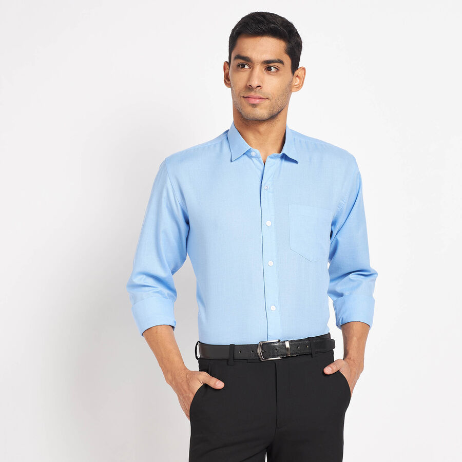 Solid Formal Shirt, Light Blue, large image number null