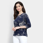 Cotton Regular Length Top, Navy Blue, small image number null
