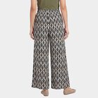 Women's Black Regular Fit Printed Palazzos, Black, small