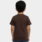 Boys' Half Sleeves T-Shirt, भूरा, small