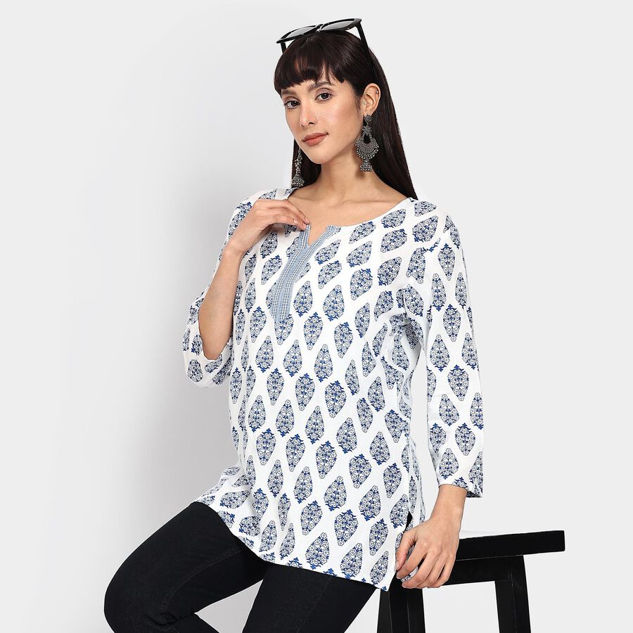 Ladies' Kurti , White, large image number null