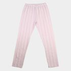 Girls' Lilac Straight Fit Striped Pyjama, लाइलेक, small