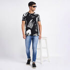 All Over Print Round Neck T-Shirt, Black, small image number null