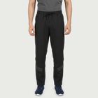 Men's Black Straight Fit Zip Pocket Track Pants, Black, small