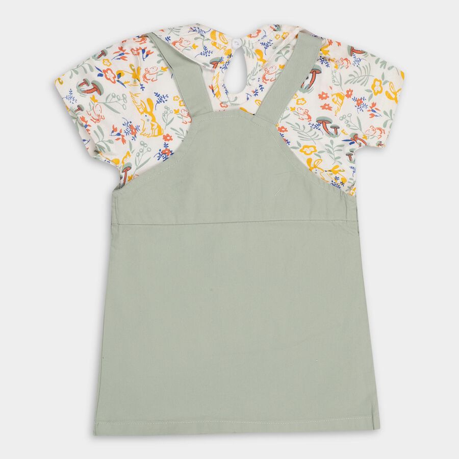Infants' 100% Cotton Top Skirt , हल्का हरा, large image number null