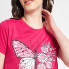 Round Neck T-Shirt, रानी (फ्यूशिया), small image number null
