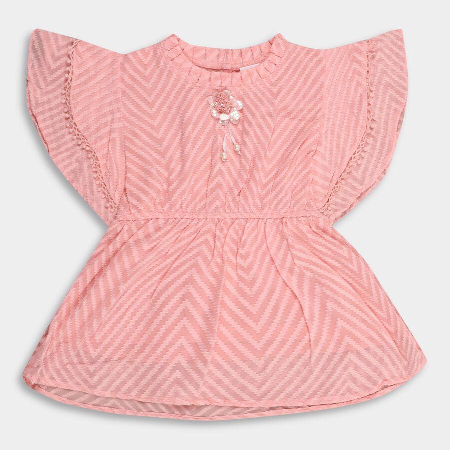 Girls' T-Shirt, पीच, large image number null