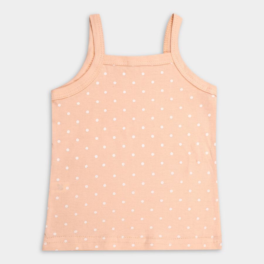 Girls' 100% Cotton Vest (Pack of 2), Peach, large image number null