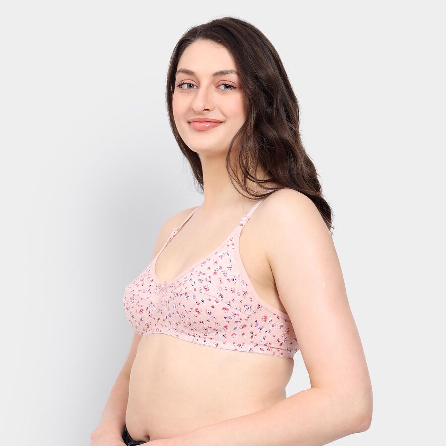 Ladies' 100% Cotton Bra , Peach, large image number null