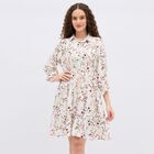Women's Bright Multicolor Sleeveless Empire Dress, Off White, small image number null