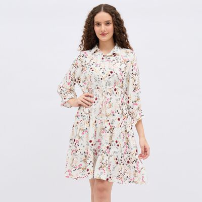 Women's Bright Multicolor Sleeveless Empire Dress
