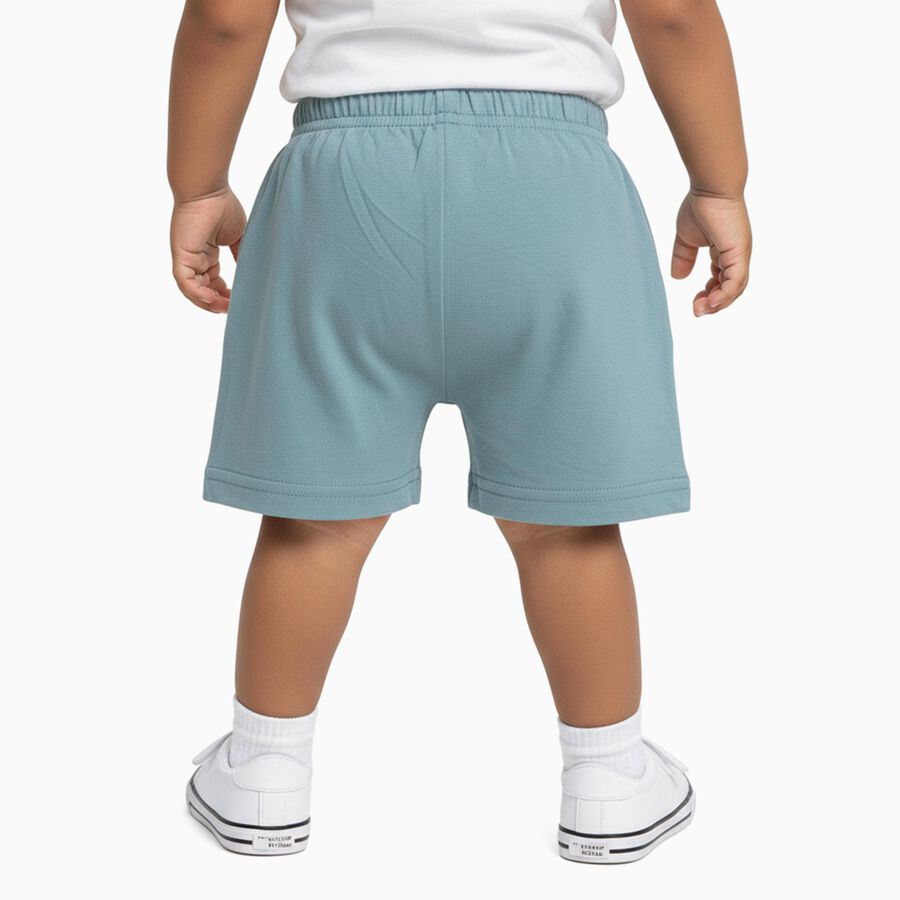 Infants' 100% Cotton Half Pant, Teal Blue, large image number null