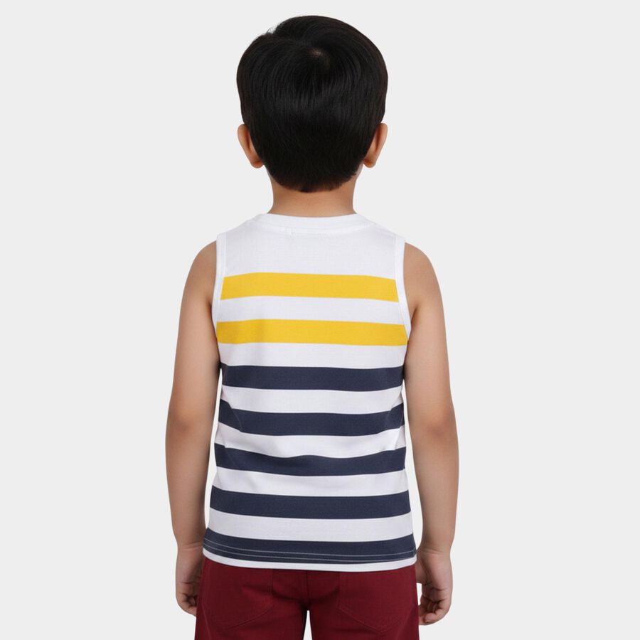 Boys Yellow Crew Neck Casual Boys T-Shirt, पीला, large