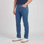 Men's Light Blue Slim Fit Washed Jeans, हल्का नीला, small