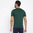 Cut & Sew Round Neck T-Shirt, Dark Green, small image number null