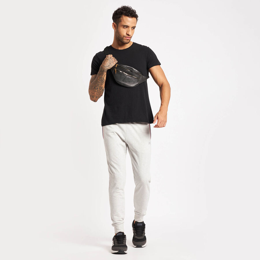 Solid Track Pants, Ecru Melange, large image number null