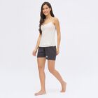 Ladies' Charcoal Black Elastic Waist Basic Shorts, Charcoal, small image number null