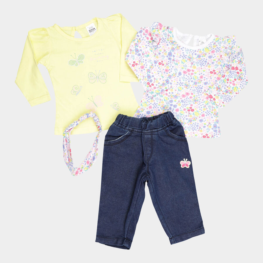 Infants Printed Hipster Set, Yellow, large image number null