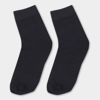 Boys' Deep Charcoal Black Regular Fit Socks
