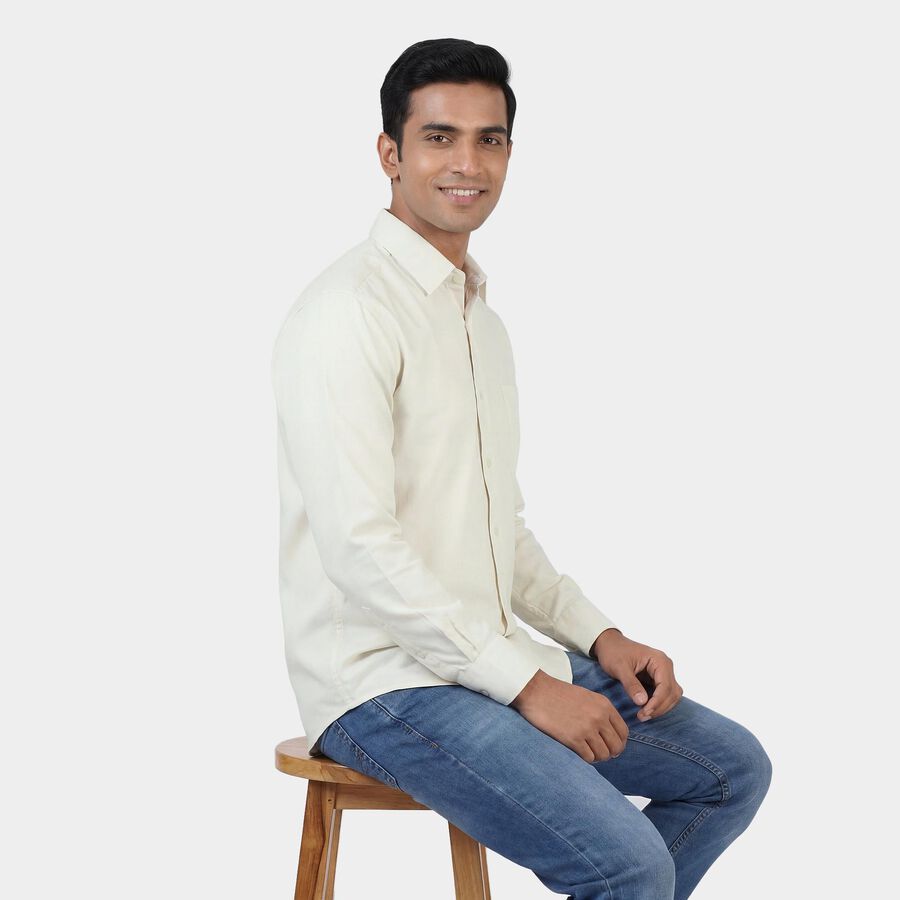 Men's Off-White Classic Collar Classic Shirt, Off White, large