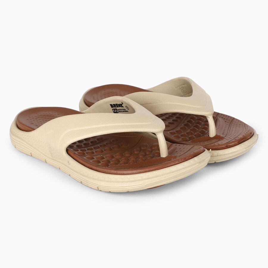 Men's Slipper, भूरा, large