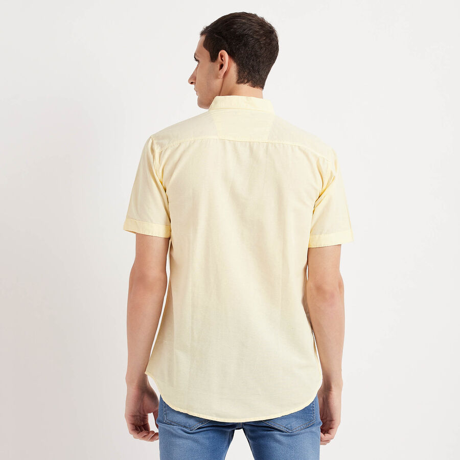 Cotton Solid Casual Shirt, Yellow, large image number null