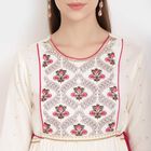 Embroidered Empire Line Kurta, Beige, small image number null