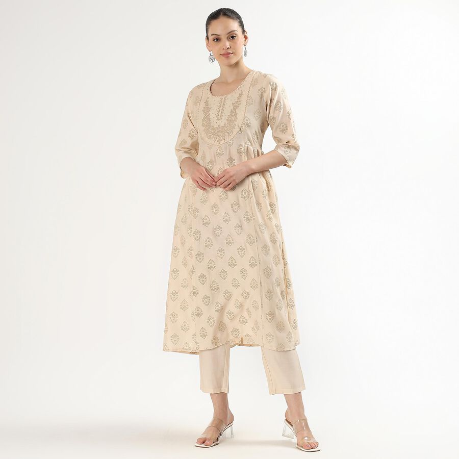 Ladies' Ethnic Set, ऑफ व्हाइट, large image number null