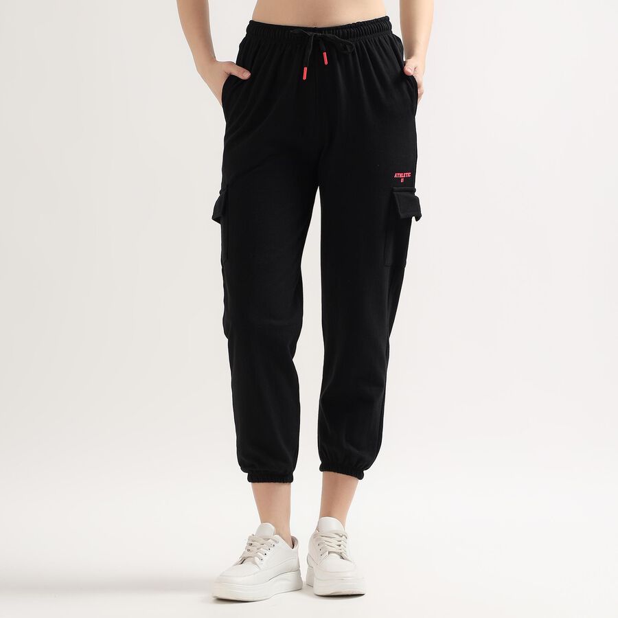 Ladies' Regular Track Pants, Black, large image number null