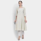 Ladies' 100% Cotton Kurta, Beige, small image number null