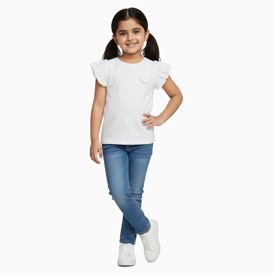 Girls' T-Shirt, White, large image number null