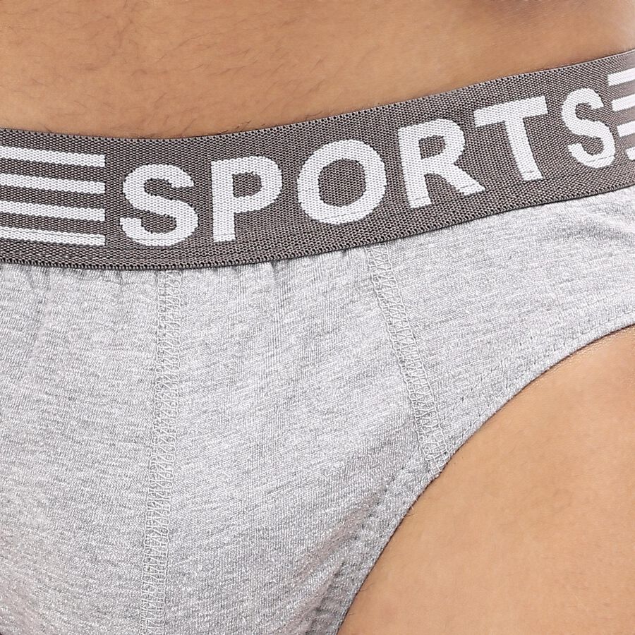 Men's V-Cut Briefs , Melange Light Grey, large image number null