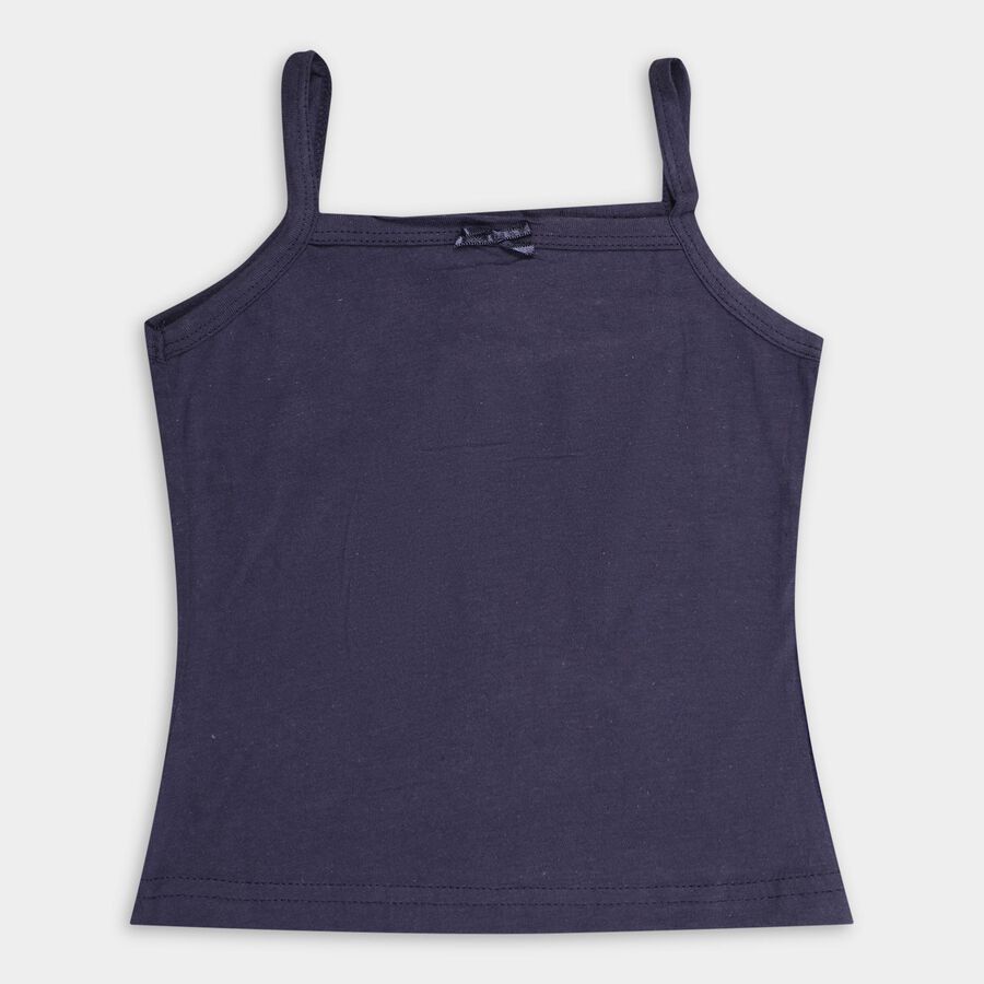 Girls' 100% Cotton Vest , नेवी ब्लू, large image number null