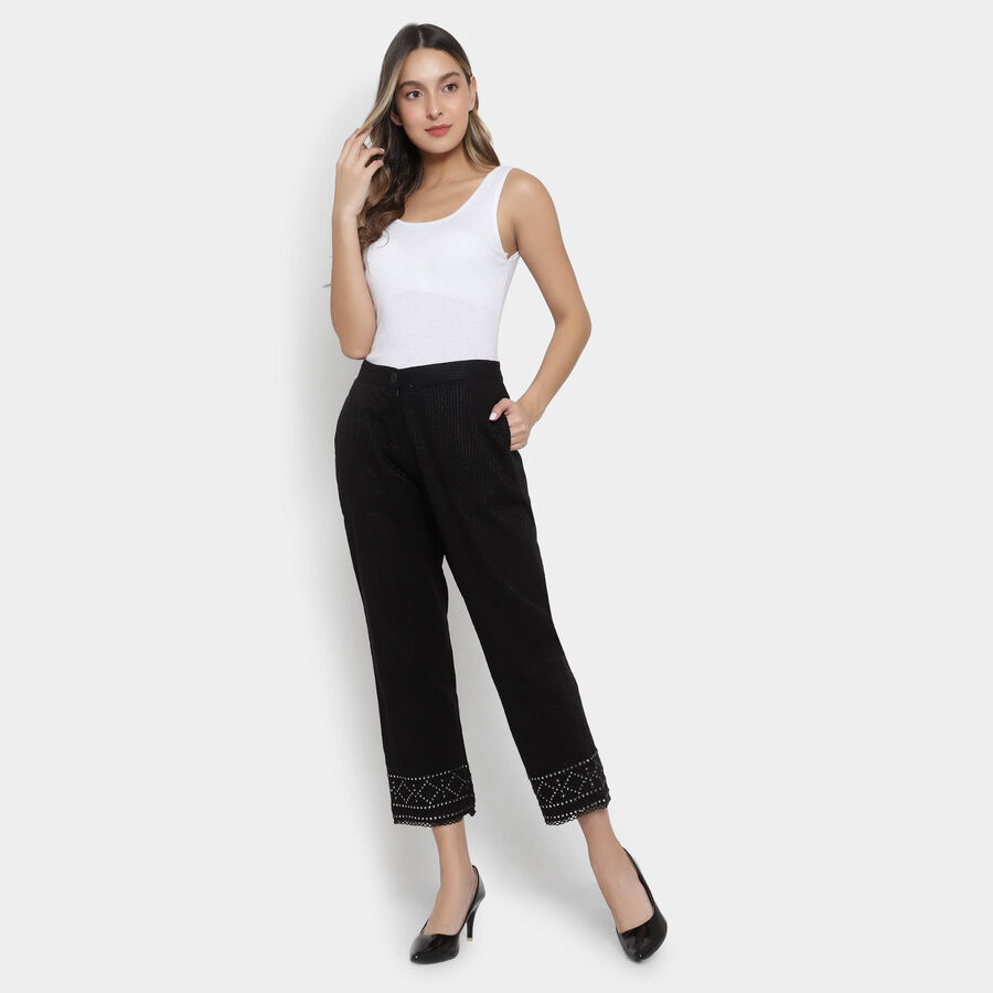 Cotton Palazzo, Black, large image number null