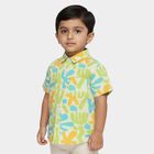 Boys Light Lime Green Cotton Half Sleeve Classic Casual Shirt, Light Green, small image number null