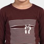Girls Wine Cotton Round Neck Regular Top, वाइन, small