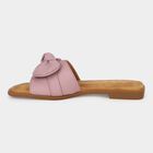 Women's Purple Bow Slip-On Slide Sandals, Purple, small