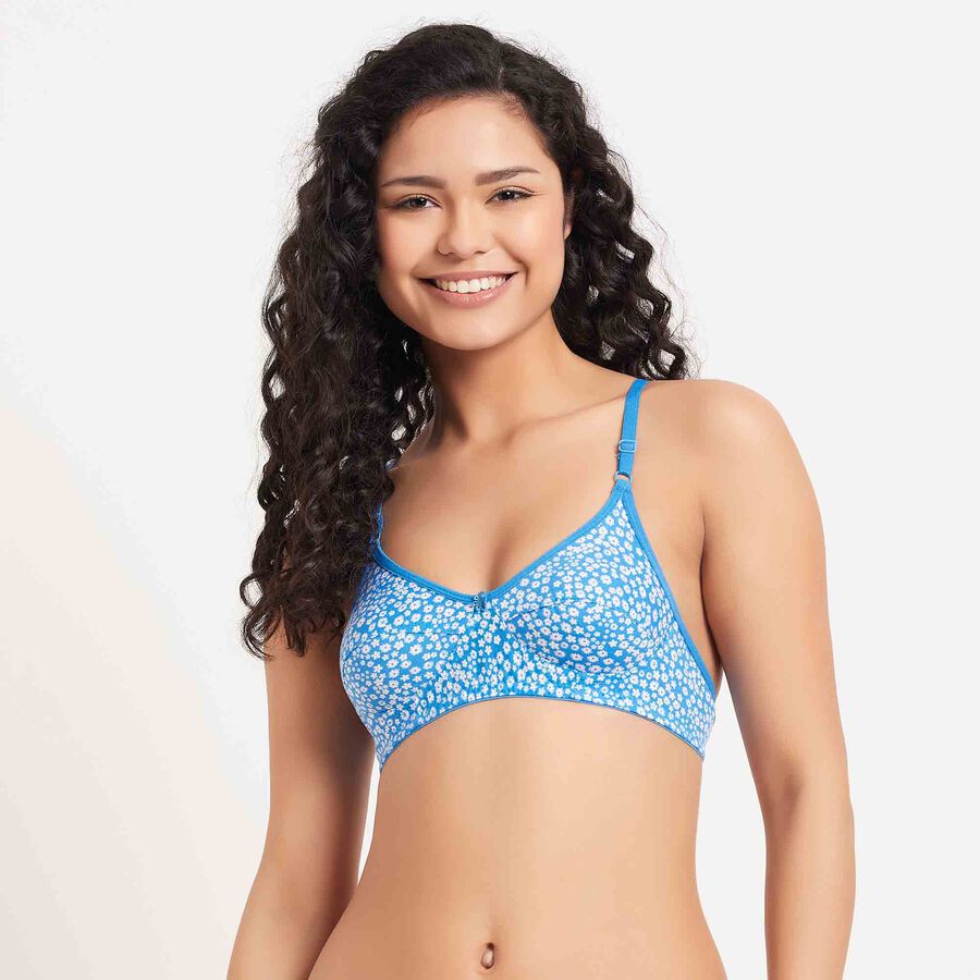 Printed Bra, हल्का नीला, large image number null