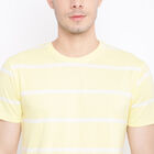 Stripes Round Neck T-Shirt, Yellow, small image number null