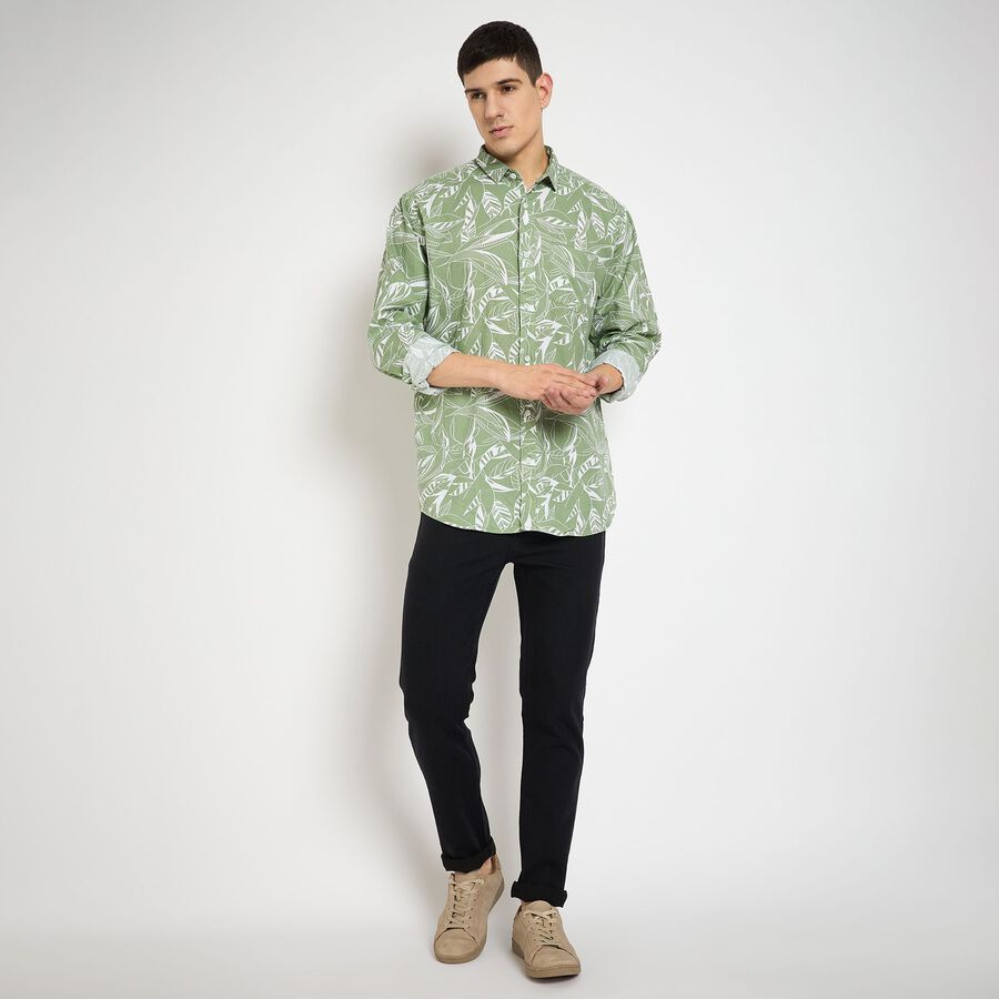 Men's 100% Cotton Casual Shirt, हल्का हरा, large image number null