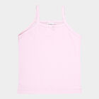 Girls Cotton Solid Vest, Lilac, small image number null