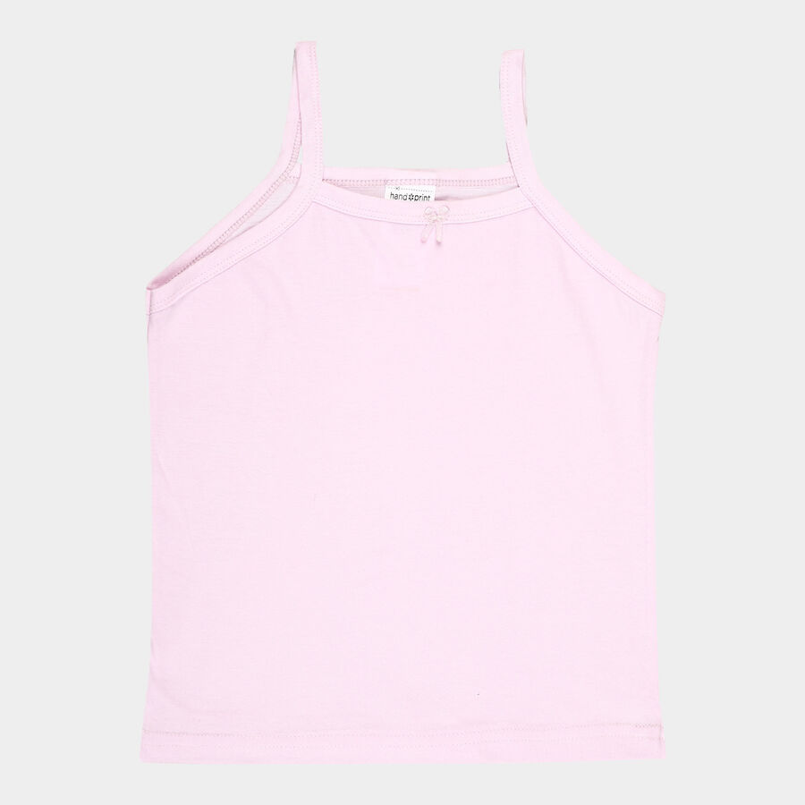 Girls Cotton Solid Vest, Lilac, large image number null